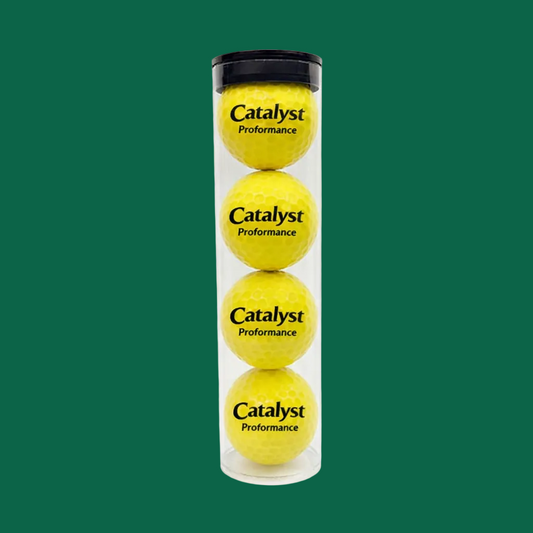4 LOGO GOLF BALLS IN CLEAR TUBE